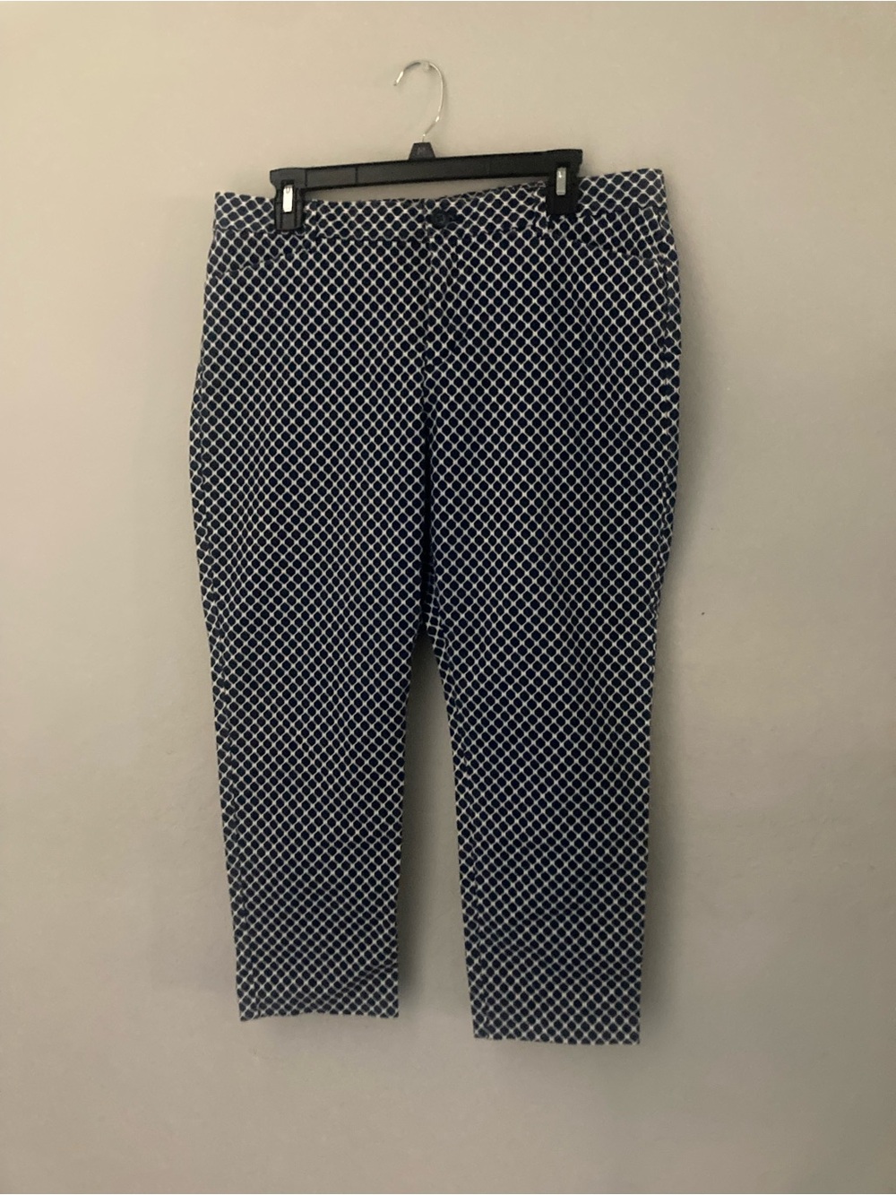 GAP Navy and White Geometric Print Pants